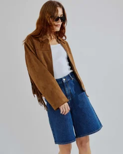 Amy faux suede fringe jacket
