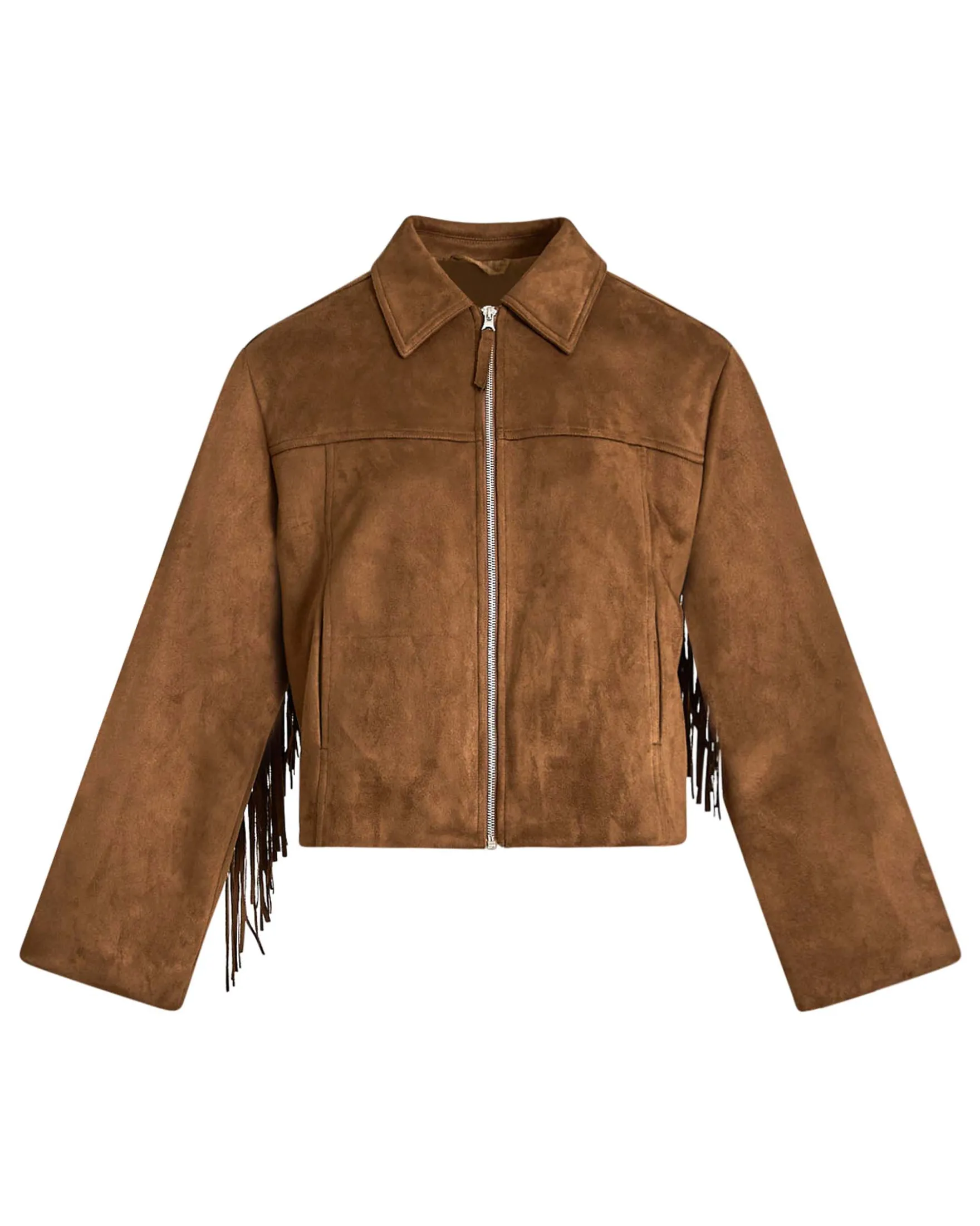 Amy faux suede fringe jacket