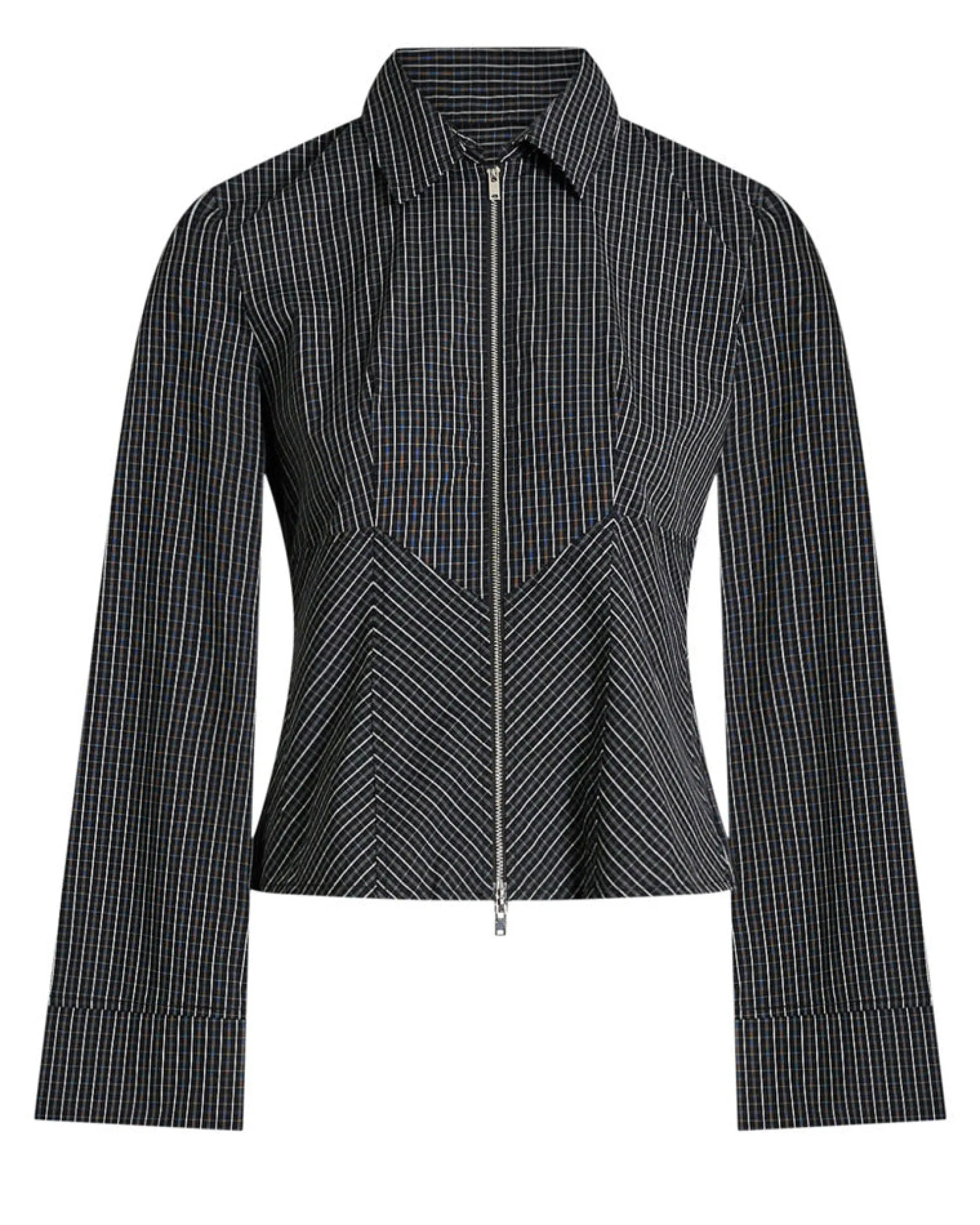 Cath check zip shirt
