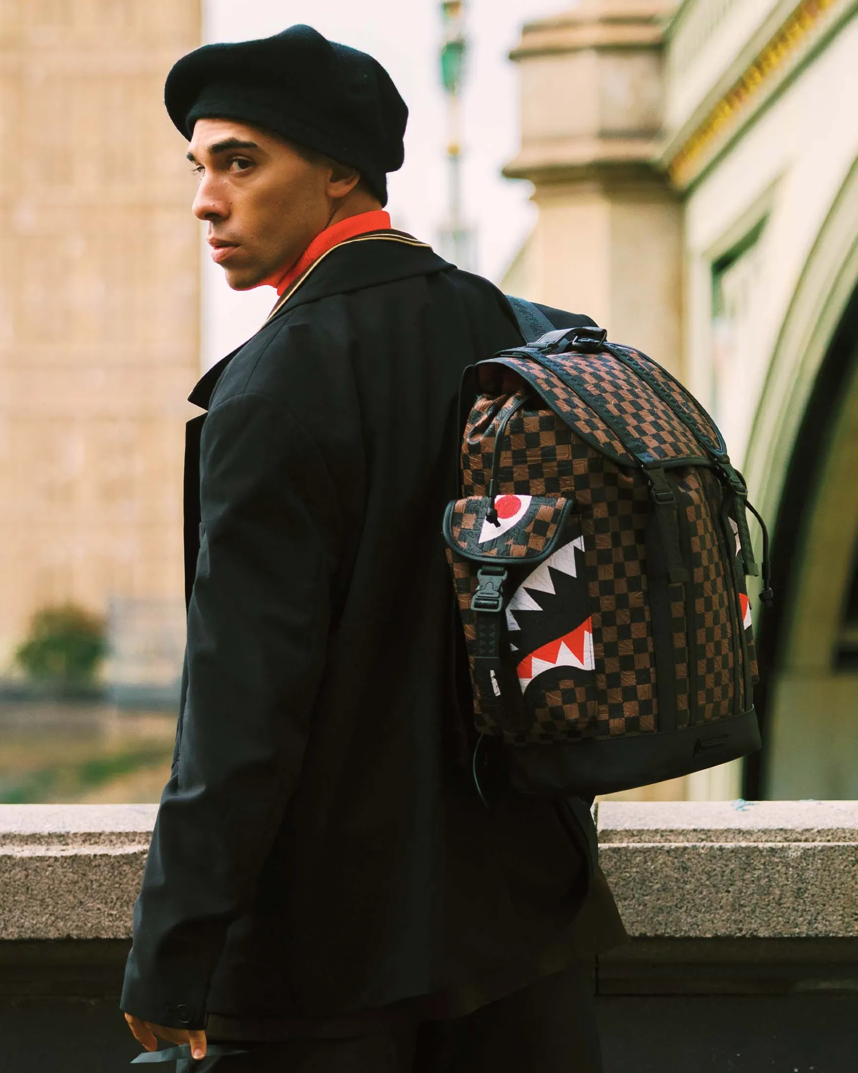 CHECK EMBOSS BACKPACK