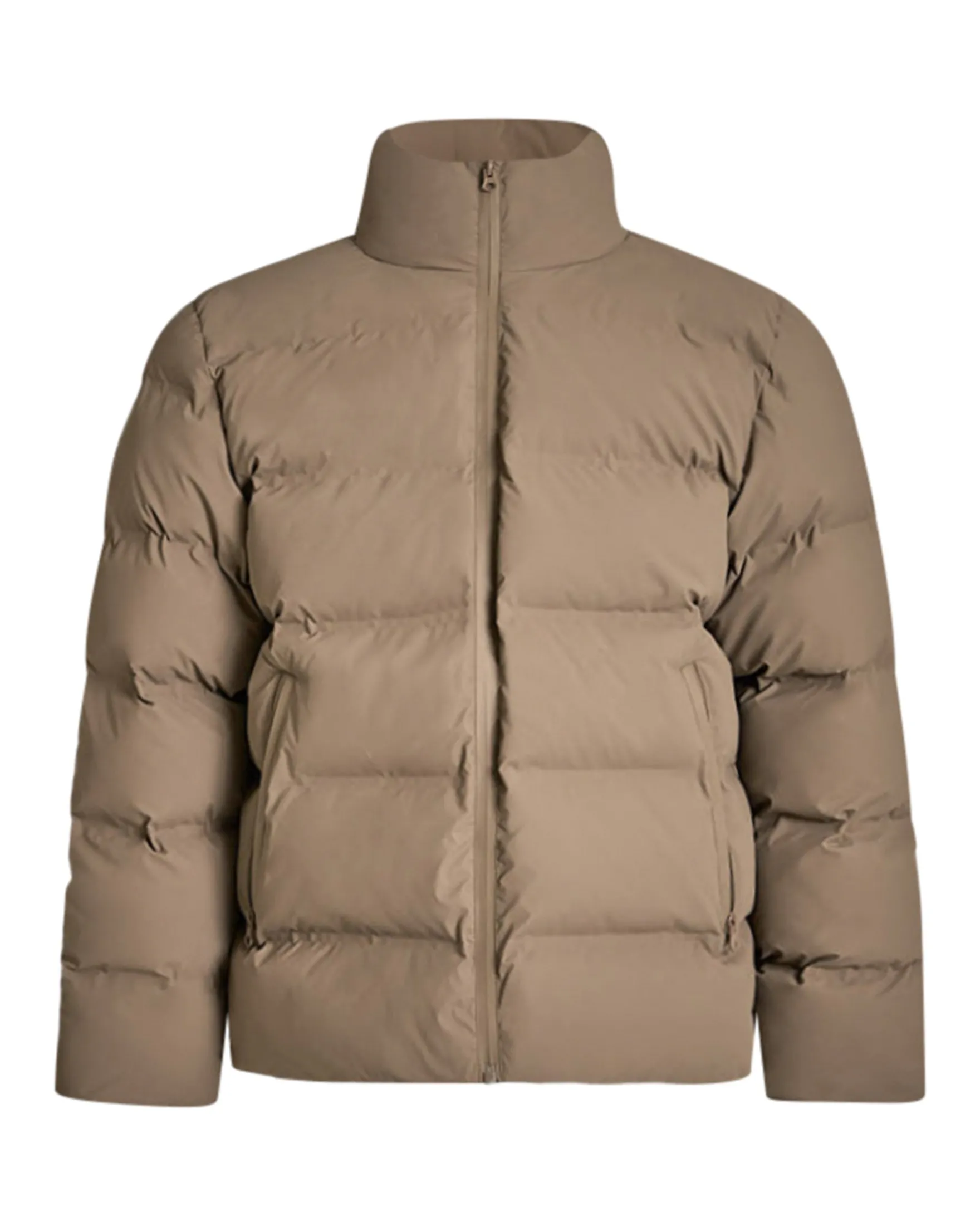 Coated puffer jacket