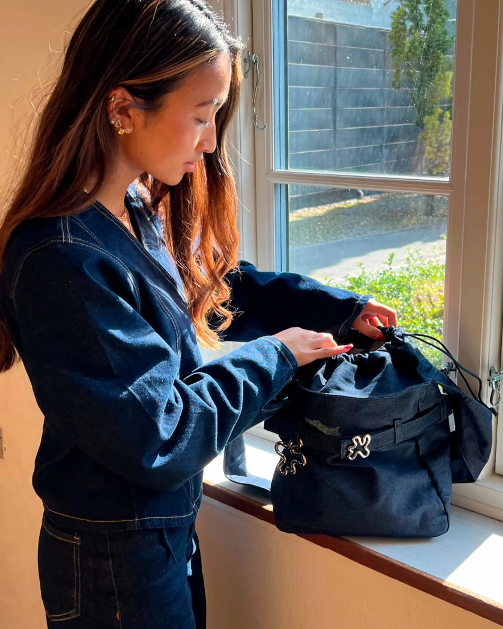 Denim crossbody