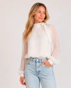 Dorisa dot blouse