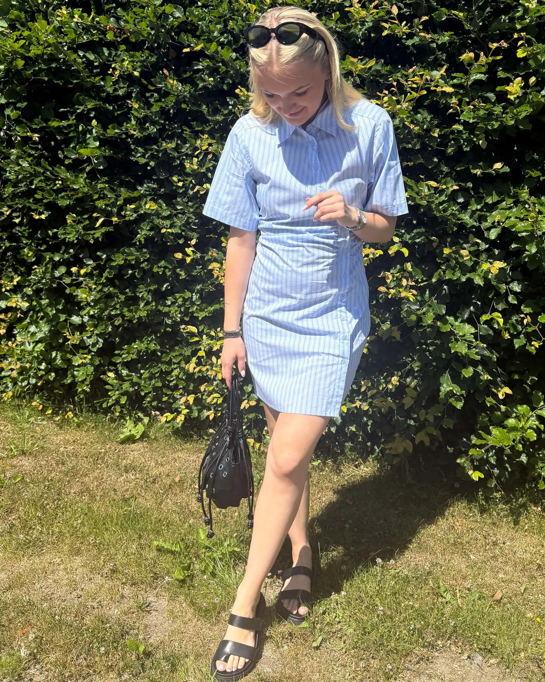 Faylin stripe tee dress