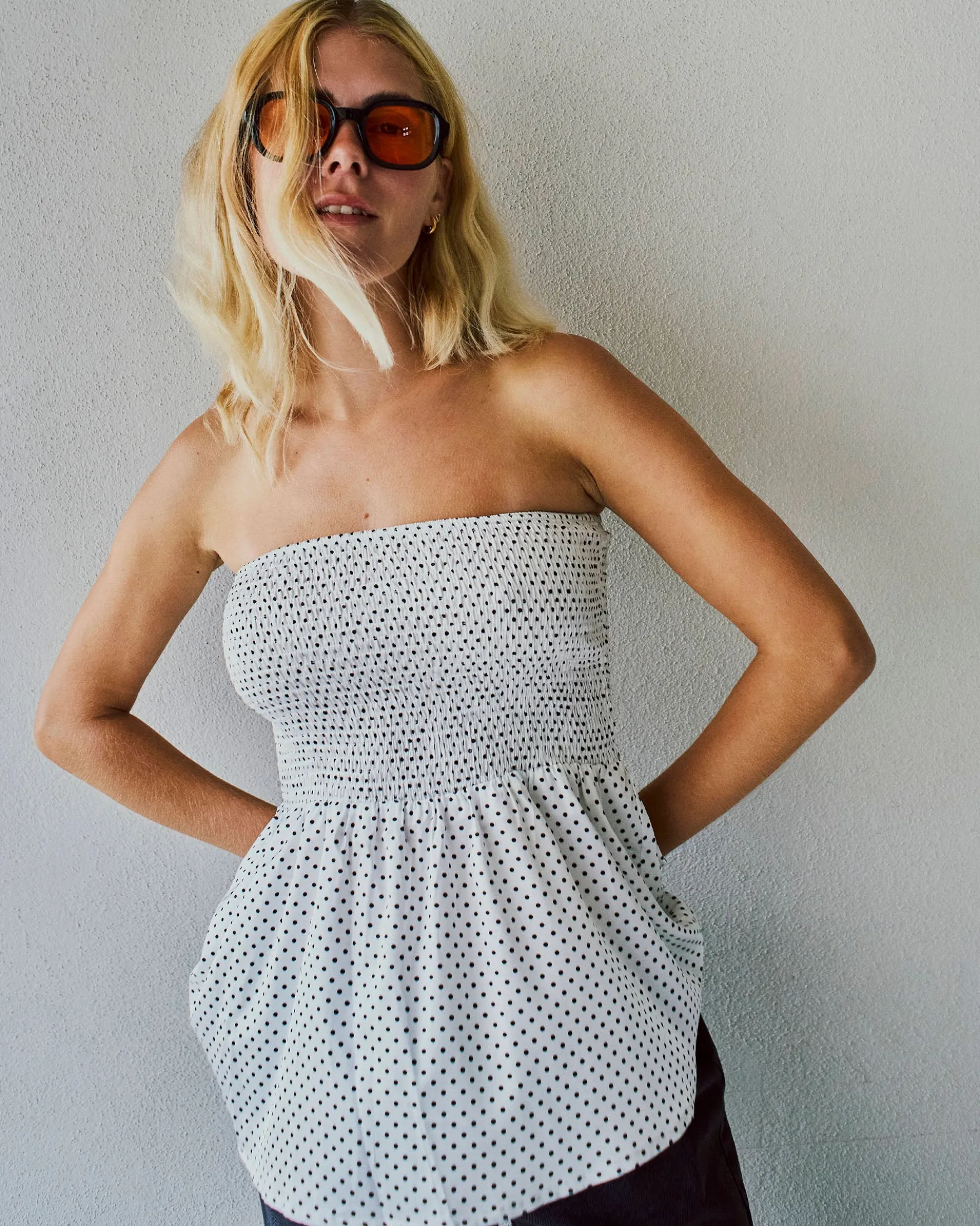 Fie smock dot top