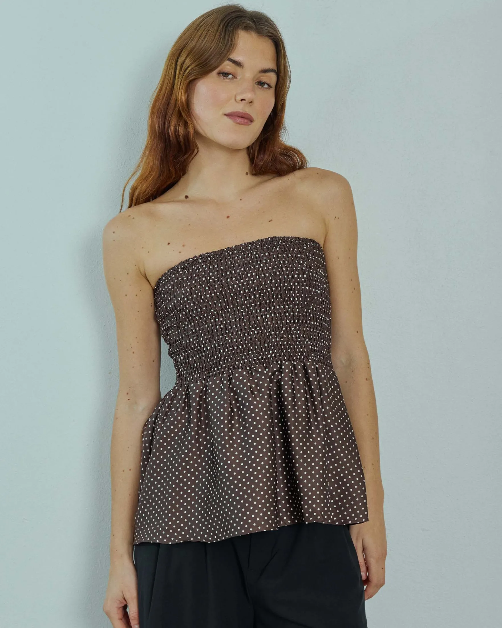 Fie smock dot top