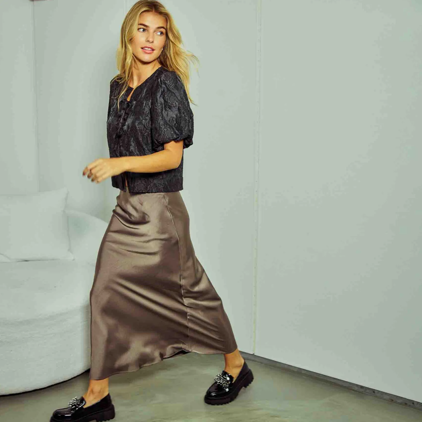 Ines jaquard blouse