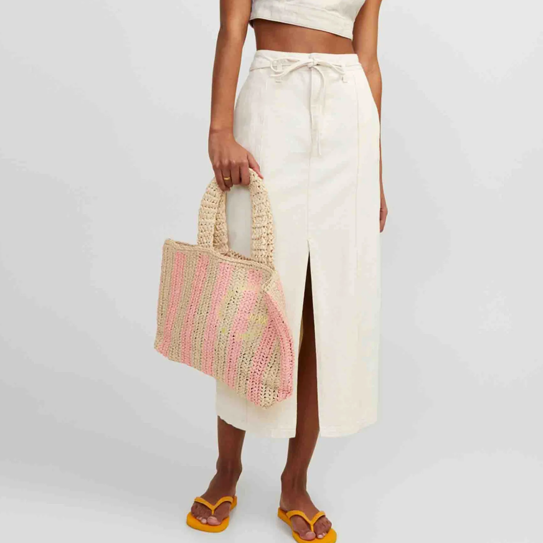 Jxdora long denim hw skirt