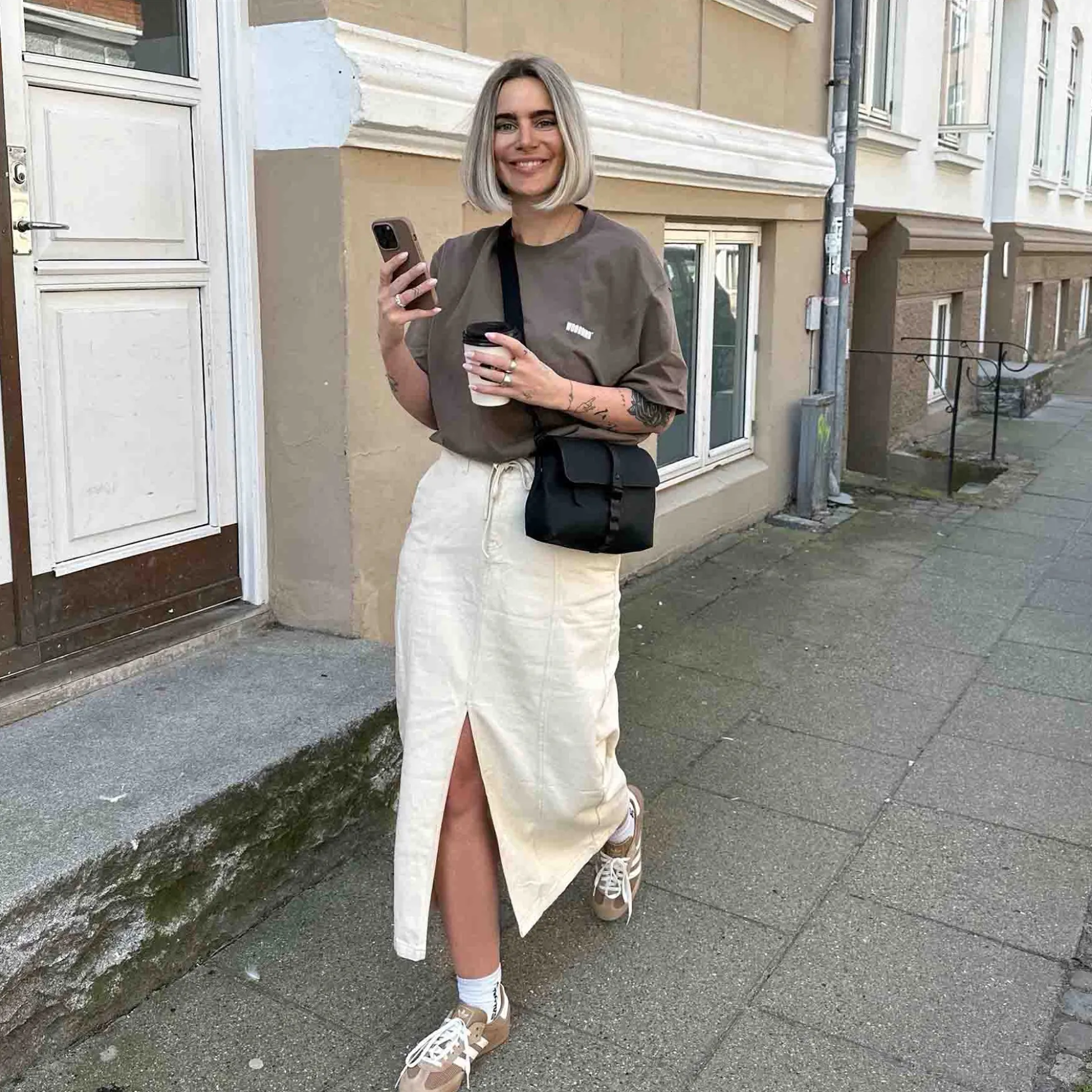 Jxdora long denim hw skirt
