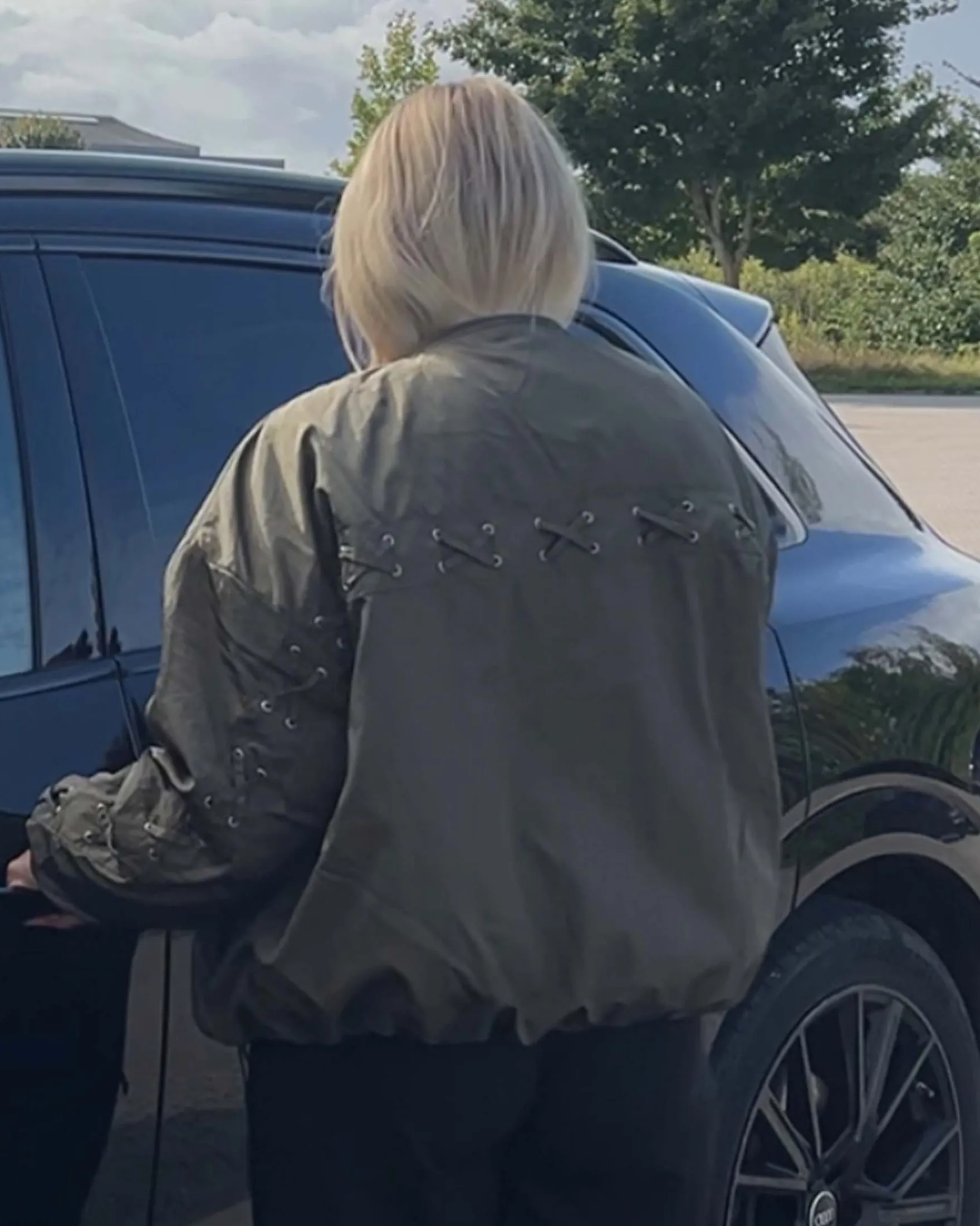 JXEMBER LACE UP BOMBER JACKET