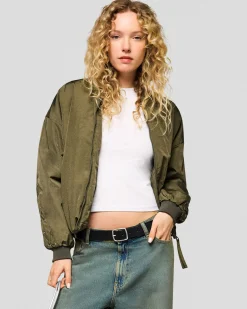 JXEMBER LACE UP BOMBER JACKET