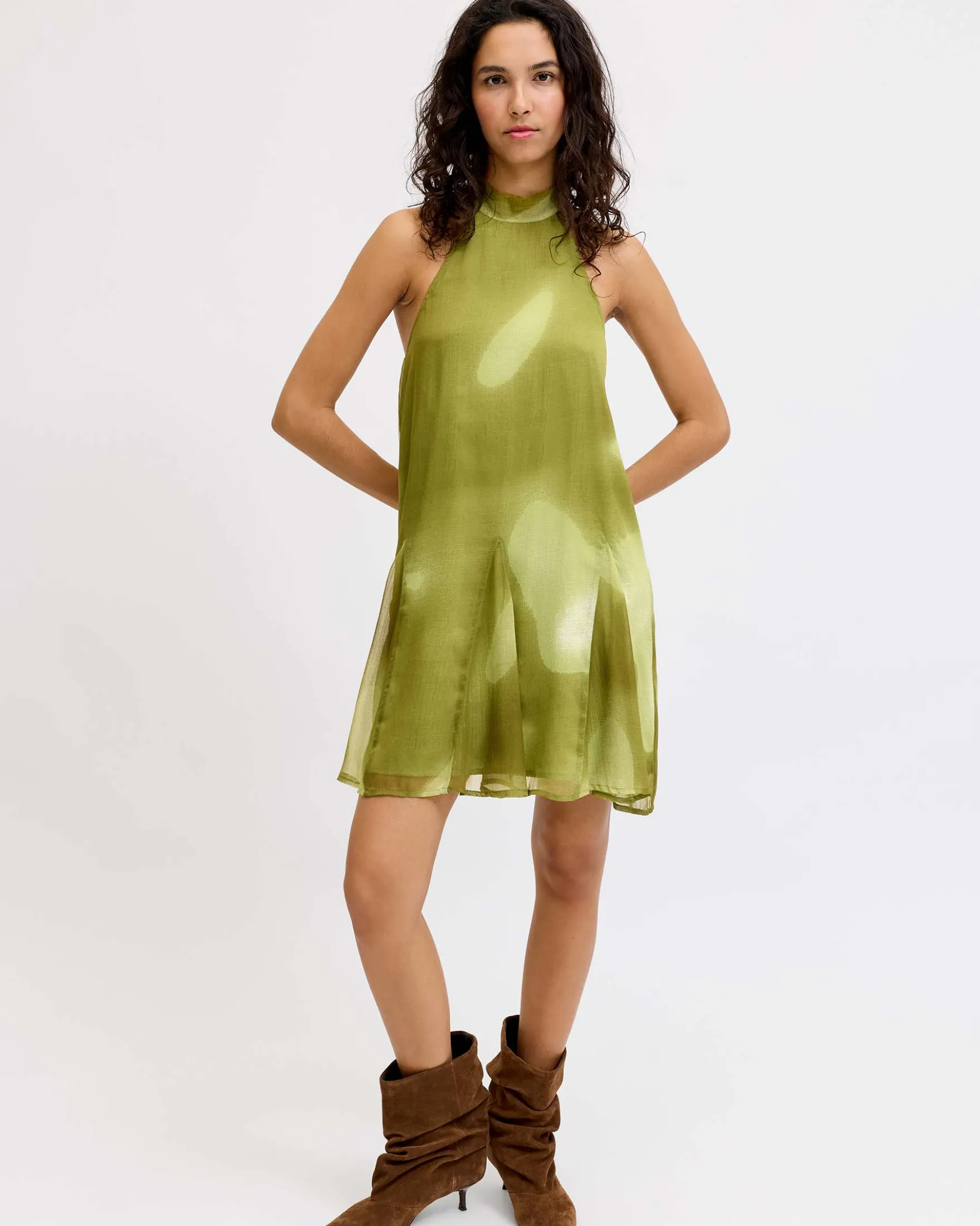JXEMILIA CHIFFON HALTERNECK