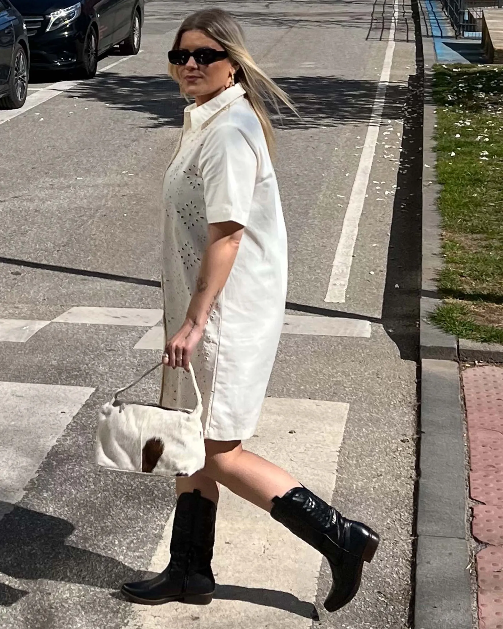 Jxenya cow leather bag
