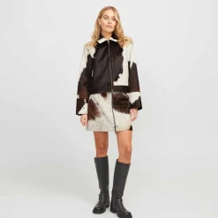 Jxhannah cow leather skirt