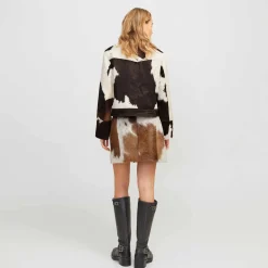 Jxhannah cow leather skirt