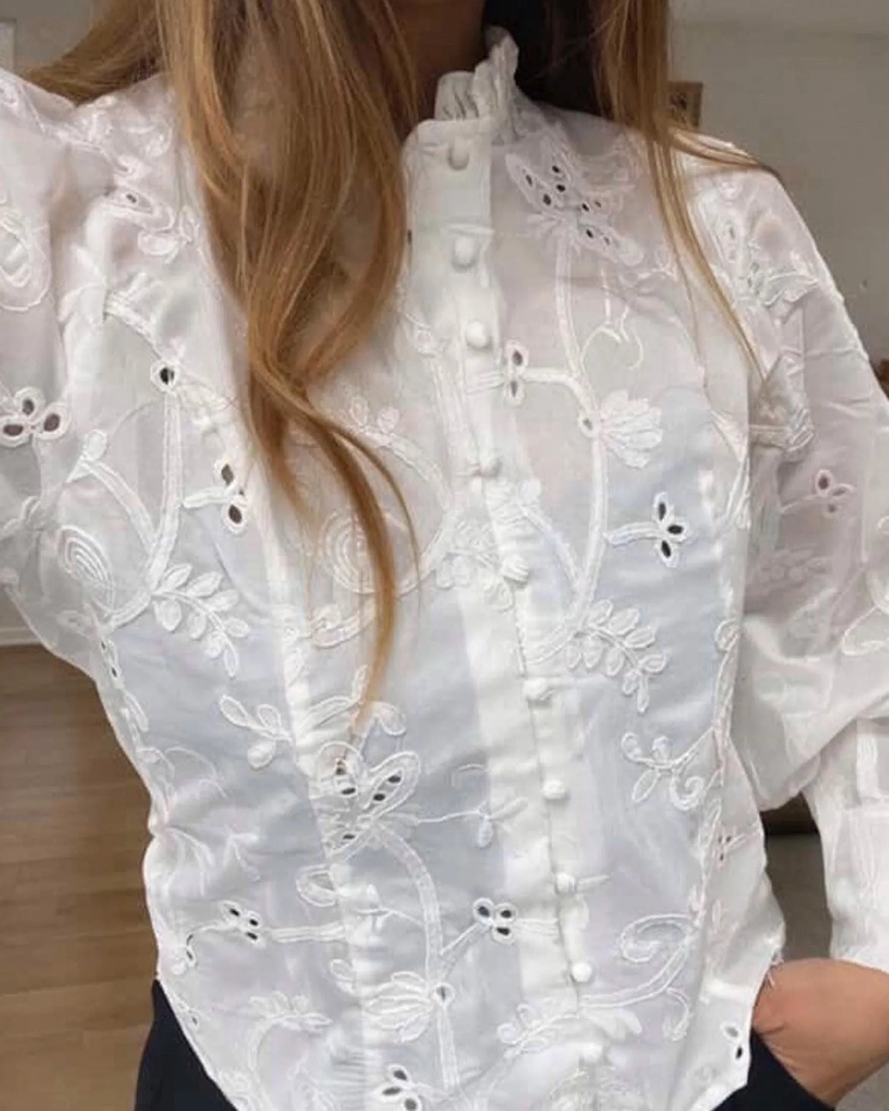 Lunina embroidery blouse