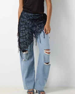 NMDAZZLE SEQUIN WRAP SKIRT