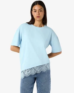 NMEASY LACE DETAIL T-SHIRT