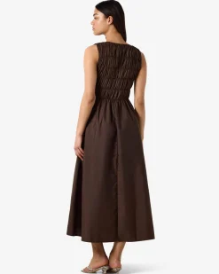 NMFJOLA L/S MIDI SMOCK DRESS