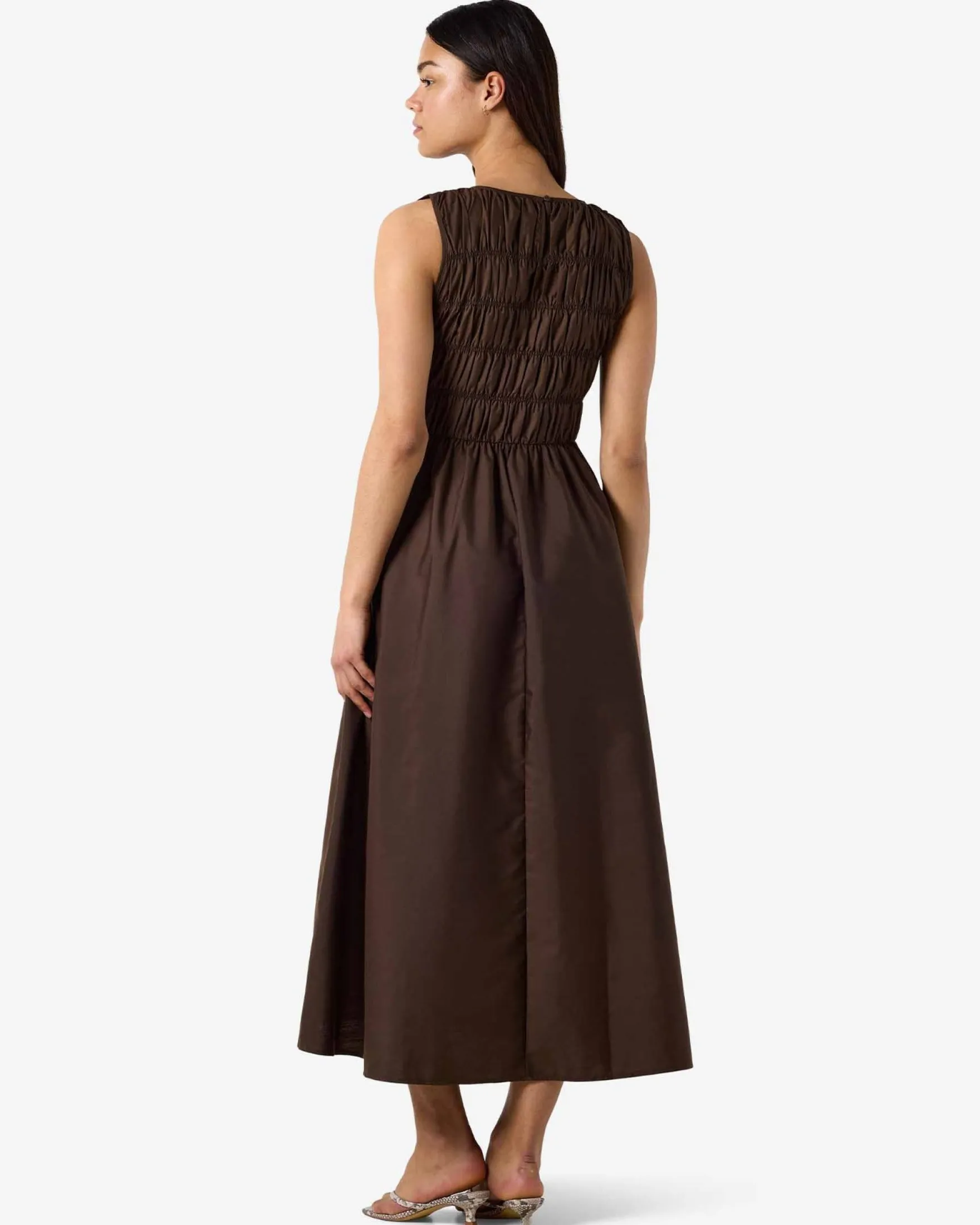 NMFJOLA L/S MIDI SMOCK DRESS