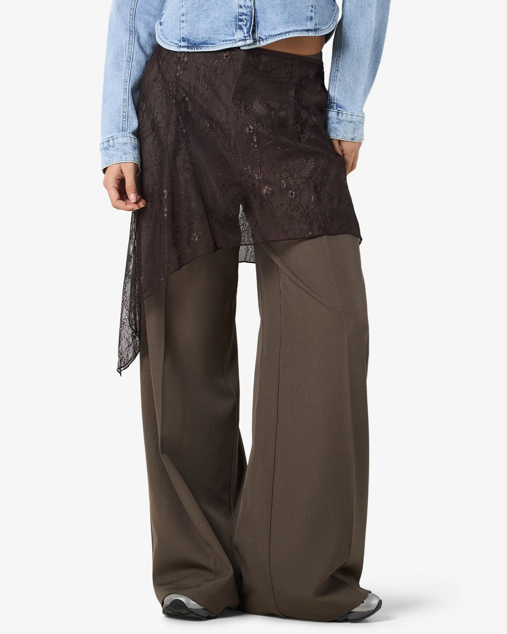 NMIDA ELASTICATED LACE SKIRT