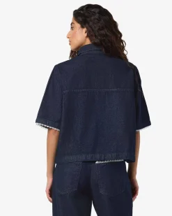NMINDIE DENIM LACE SHIRT