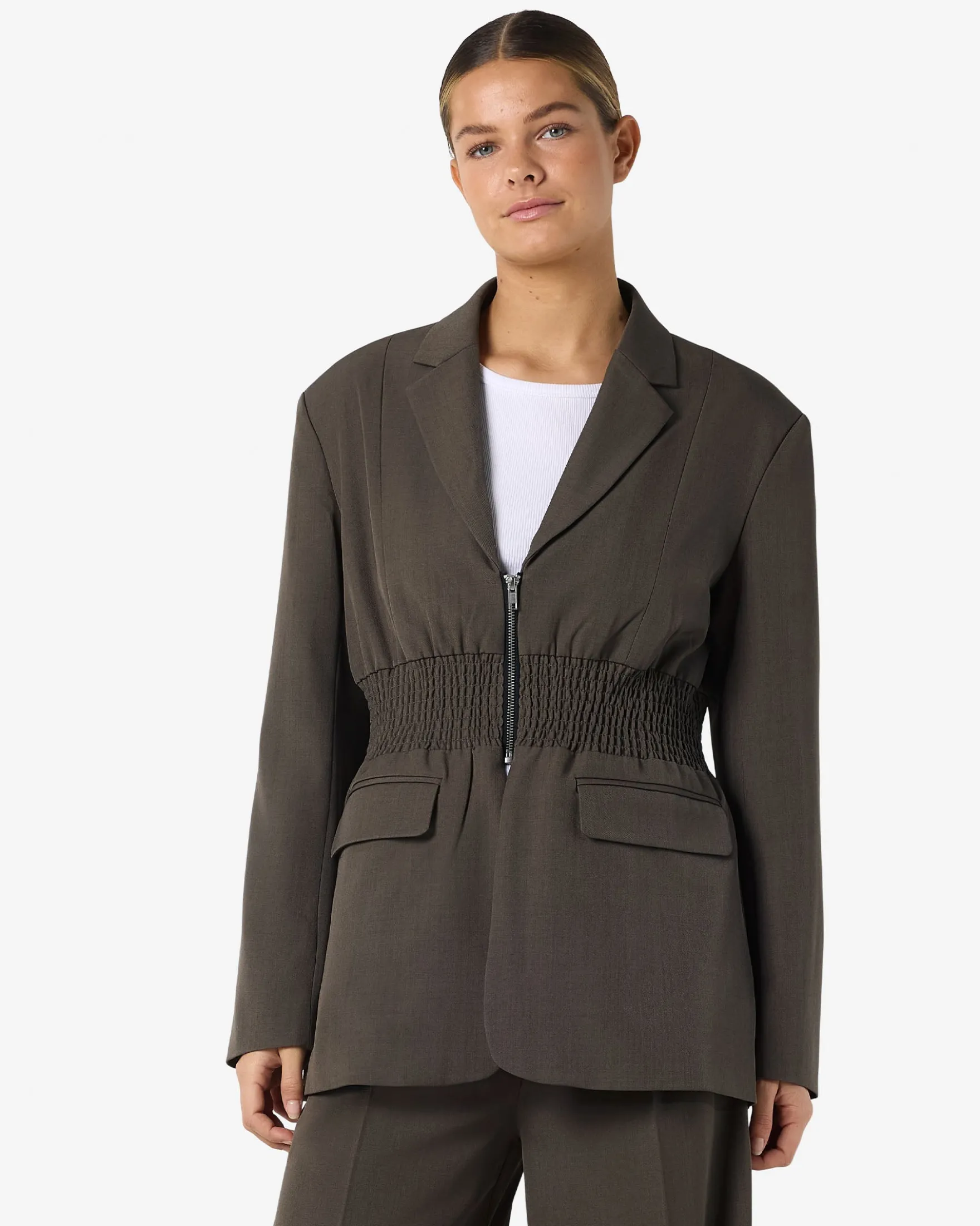 NMIRIS L/S SMOCK FITTED BLAZER
