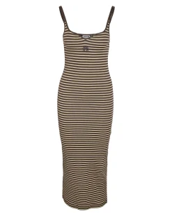 NMJUDY STRIPED MIDI DRESS