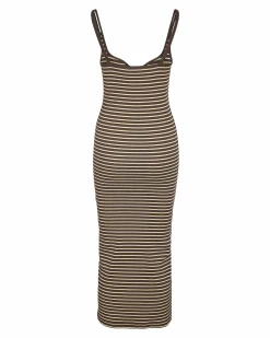NMJUDY STRIPED MIDI DRESS