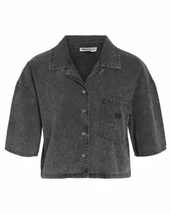 NMOREGON CROPPED DENIM SHIRT