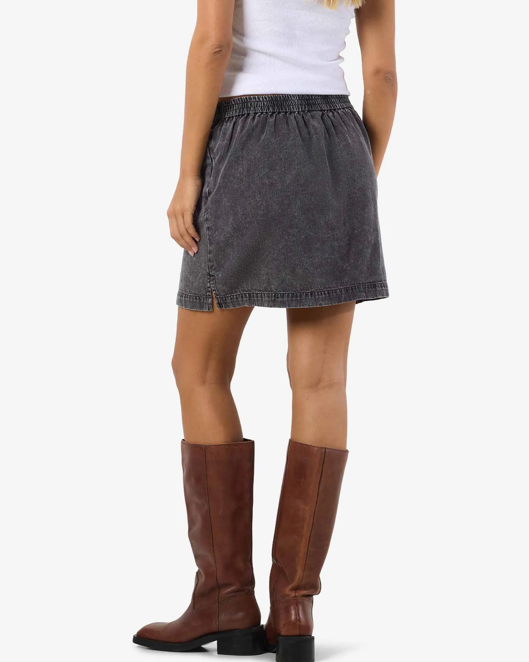 NMOREGON MID RISE DENIM SKIRT
