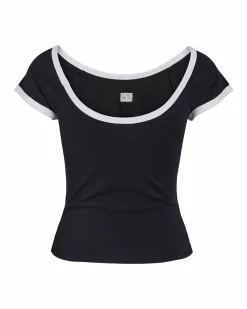 NMTWIN S/S O-NECK CONTRAST TEE