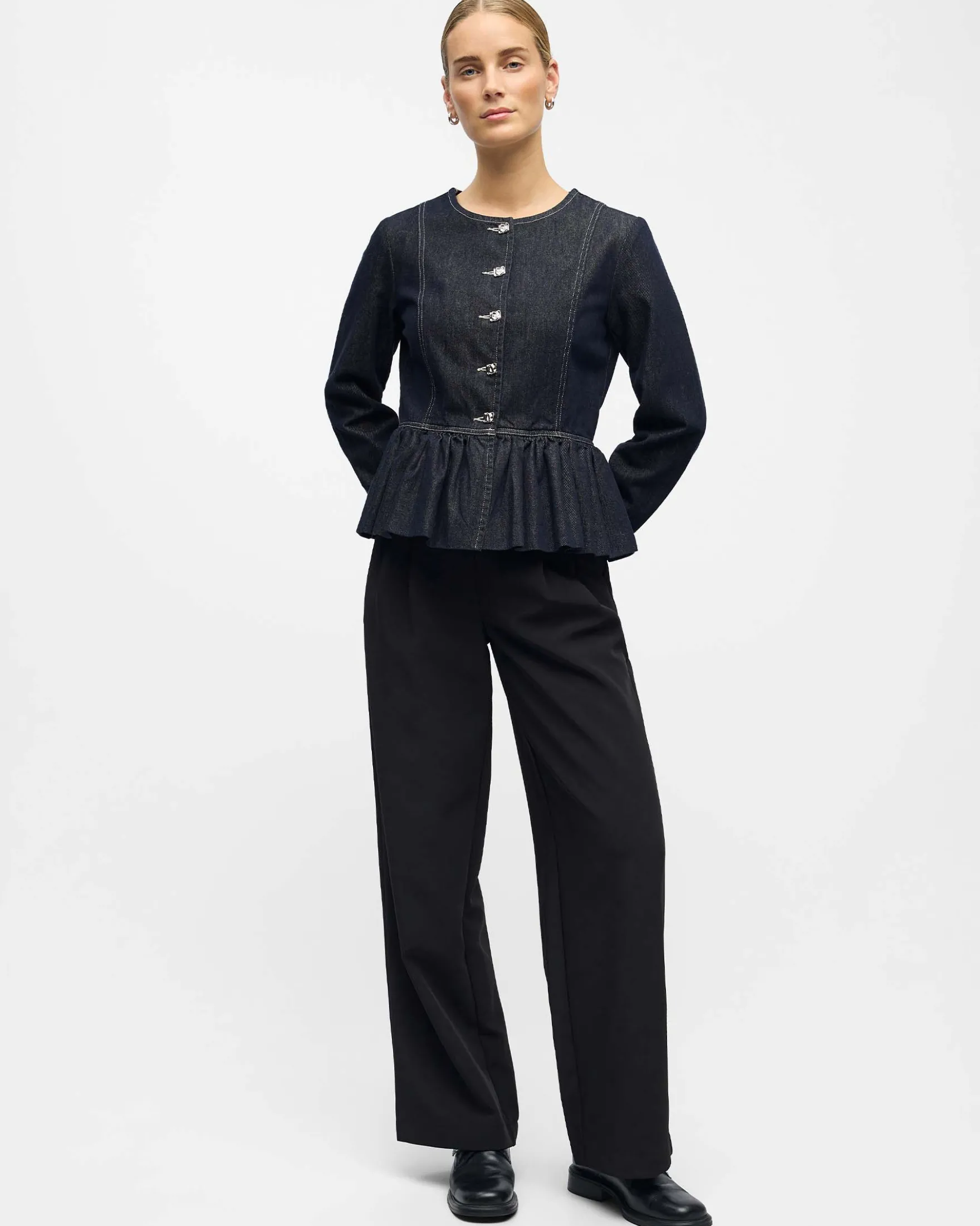 Objanita ls denim blazer