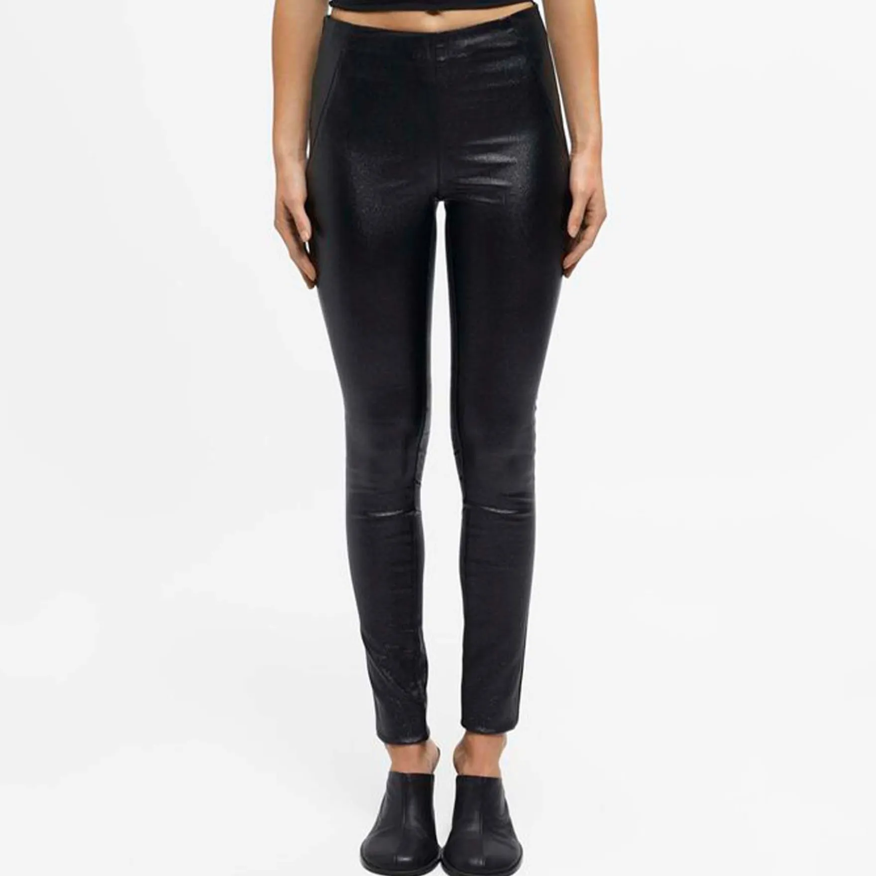 Objbelle coated glitter leggings