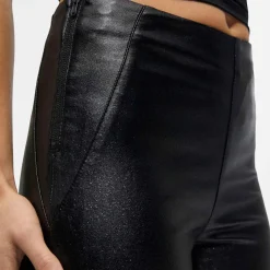Objbelle coated glitter leggings