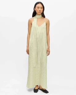 OBJCHILLI S/L LONG SLIP DRESS