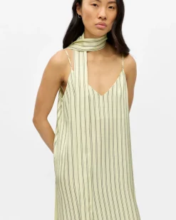 OBJCHILLI S/L LONG SLIP DRESS