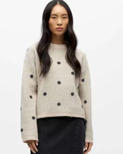 OBJDOTSY L/S LO KNIT PULLOVER