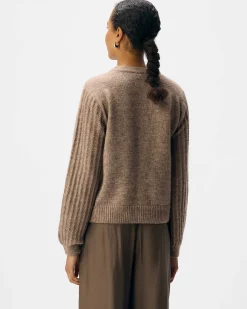 OBJFLORA KNIT BUTTON CARDIGAN