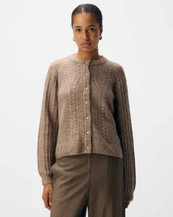 OBJFLORA KNIT BUTTON CARDIGAN
