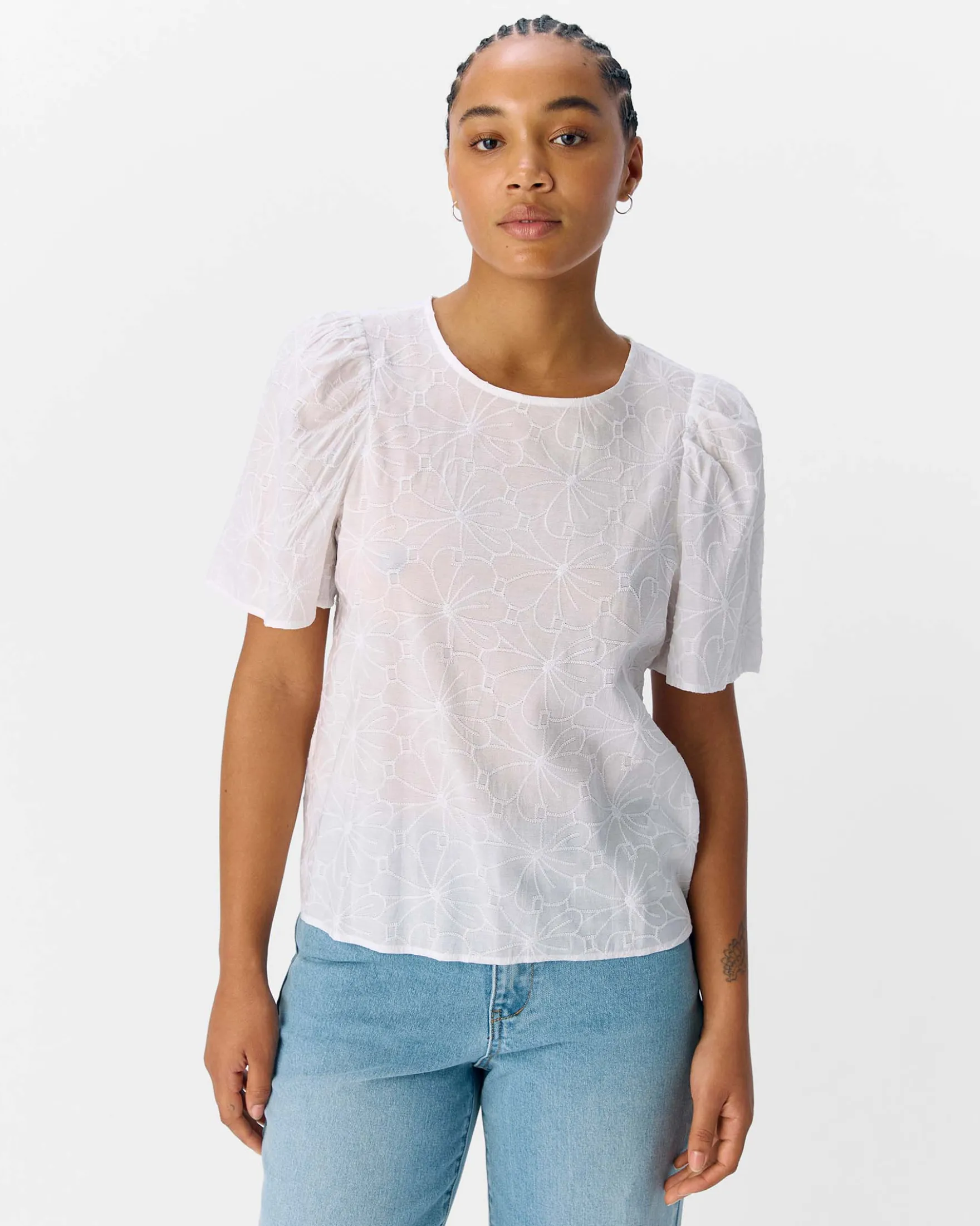OBJILLY S/S RE O-NECK TOP