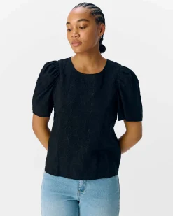 OBJILLY S/S RE O-NECK TOP