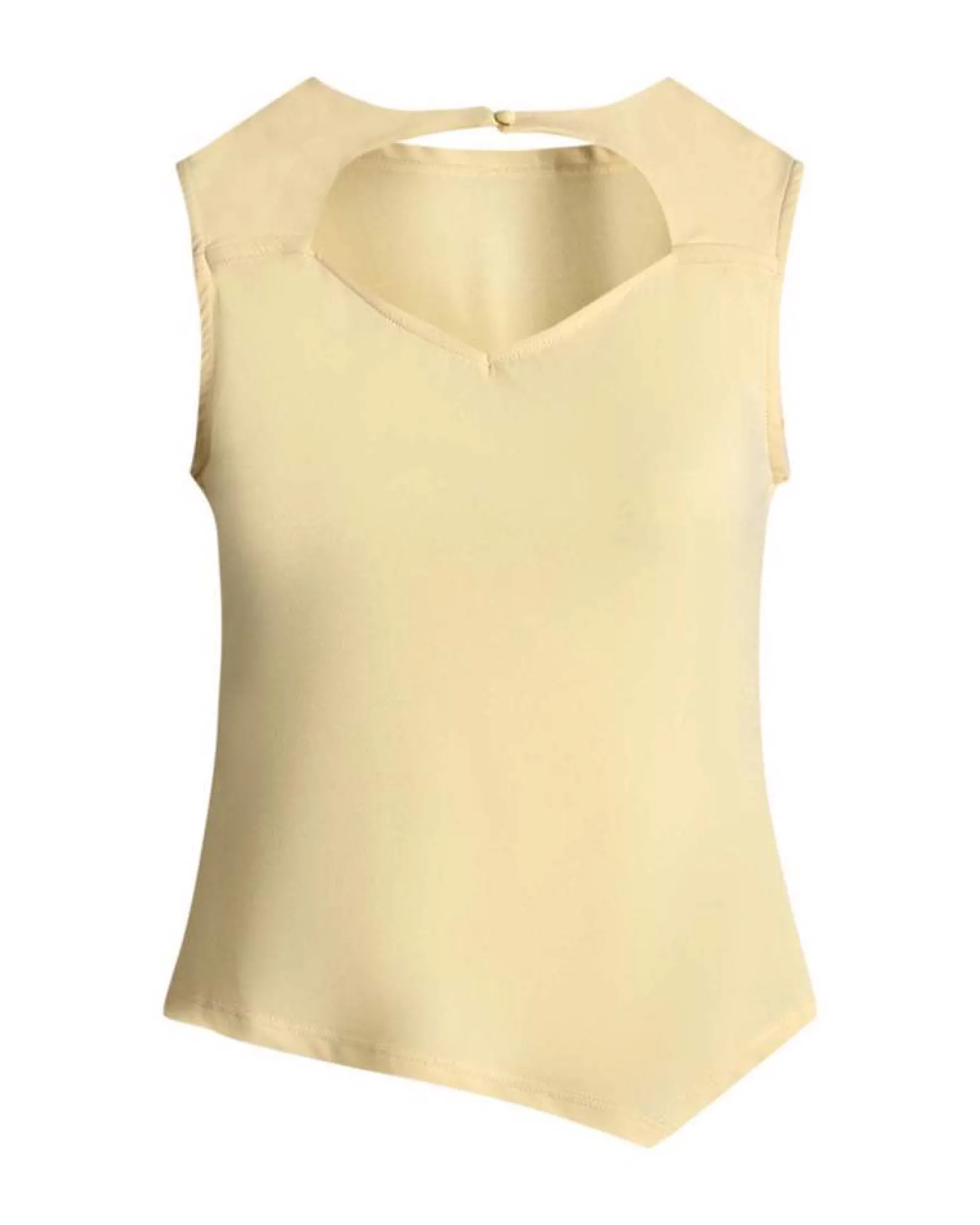 OBJLINA S/L CUT OUT O-NECK TOP