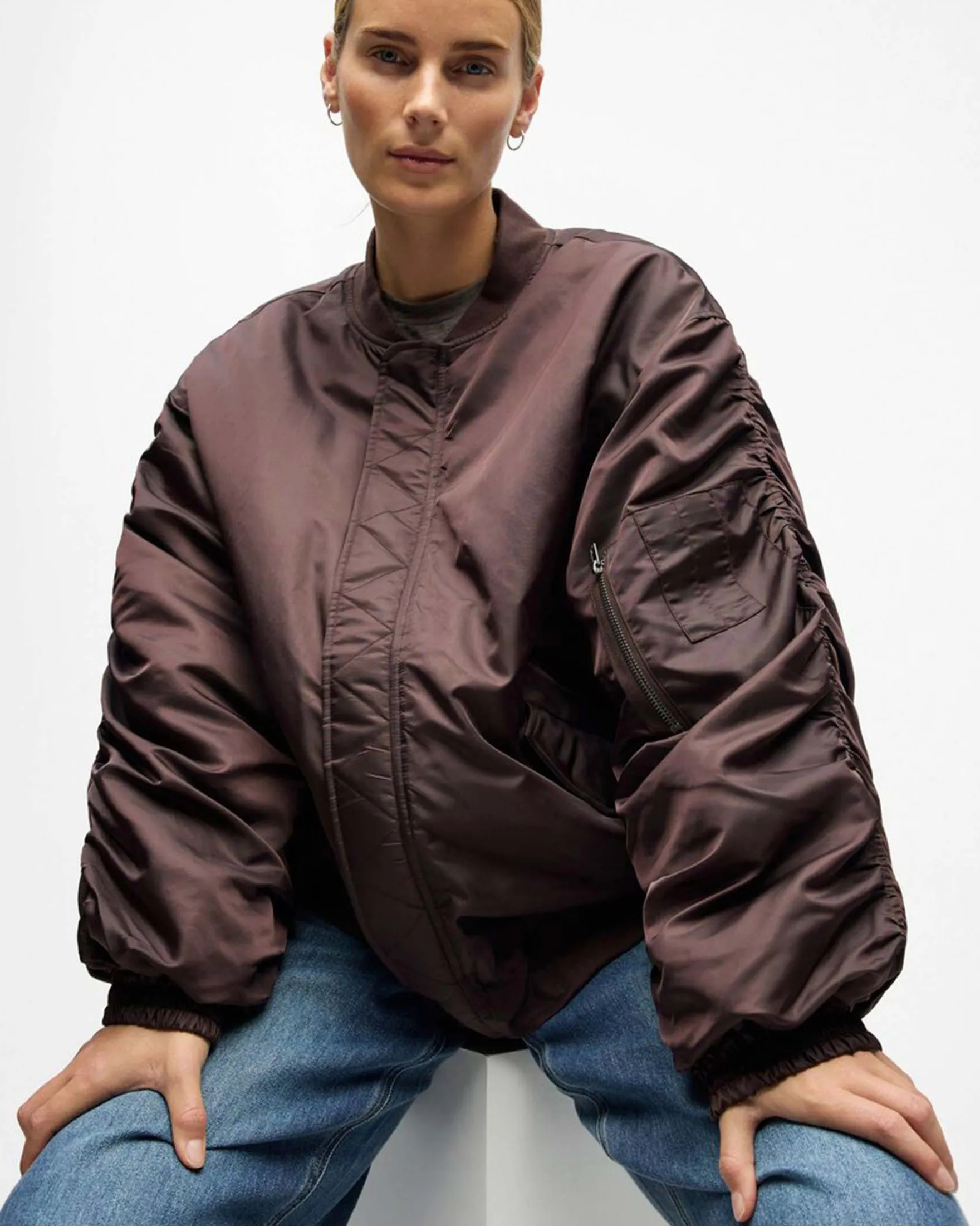 Objmary oversize bomber jacket