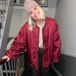 Objmary oversize bomber jacket