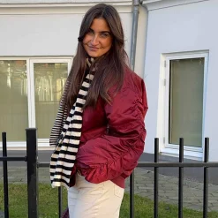 Objmary oversize bomber jacket