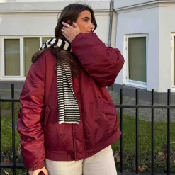 Objmary oversize bomber jacket