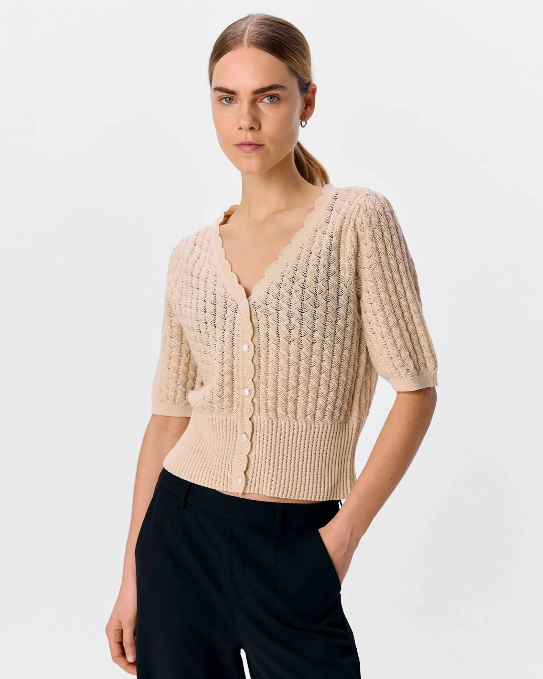 OBJNOEMI KNIT 2/4 CARDIGAN