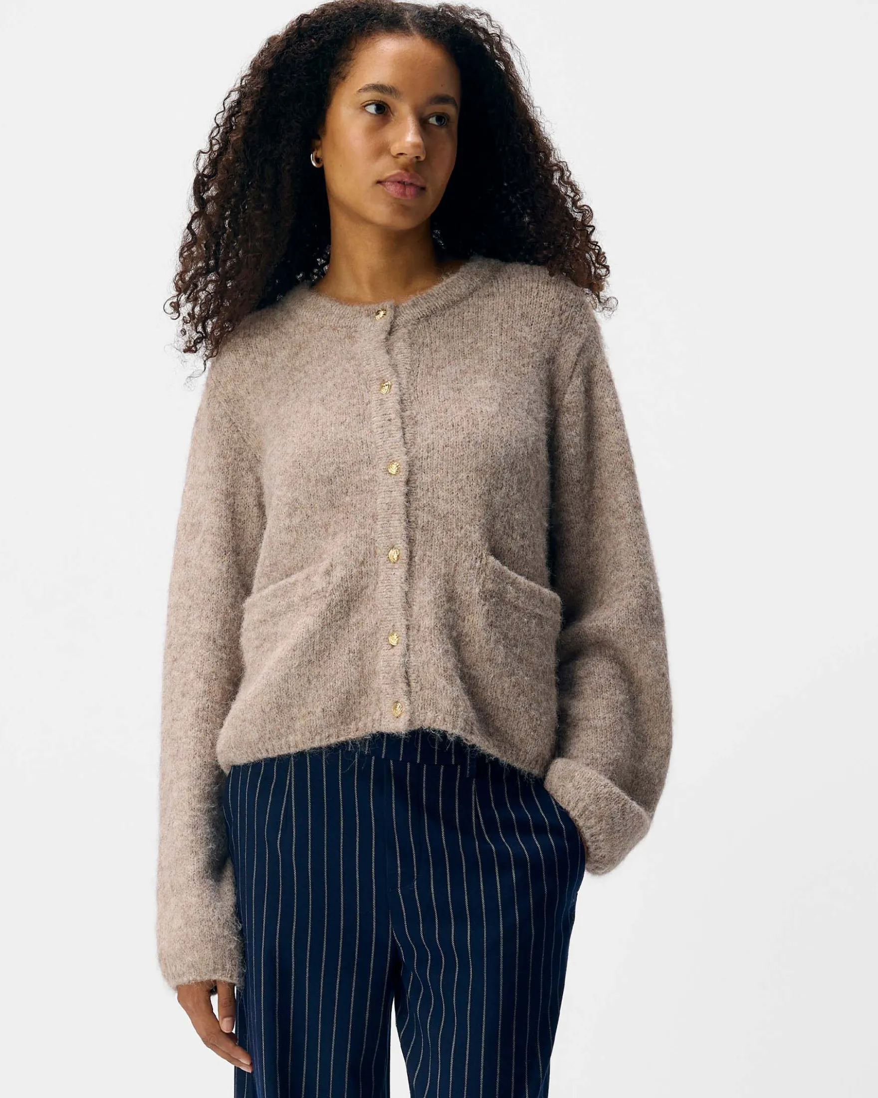 OBJSAGGIA RE L/S KNIT CARDIGAN