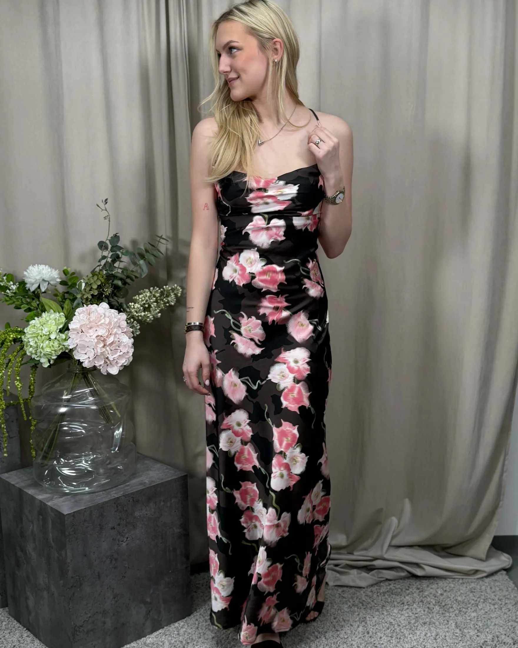 Objsally maxi slip dress